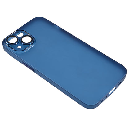 For iPhone 14 Plus Shockproof Case Anti-Drop Matte TPU Phone Cover with Metal Camera Lens Frame