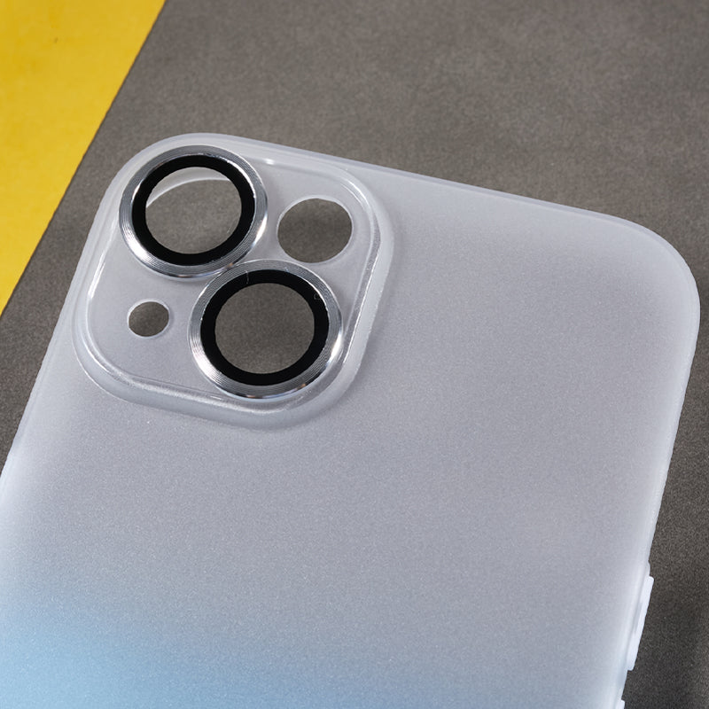 For iPhone 14 Plus Shockproof Case Anti-Drop Matte TPU Phone Cover with Metal Camera Lens Frame