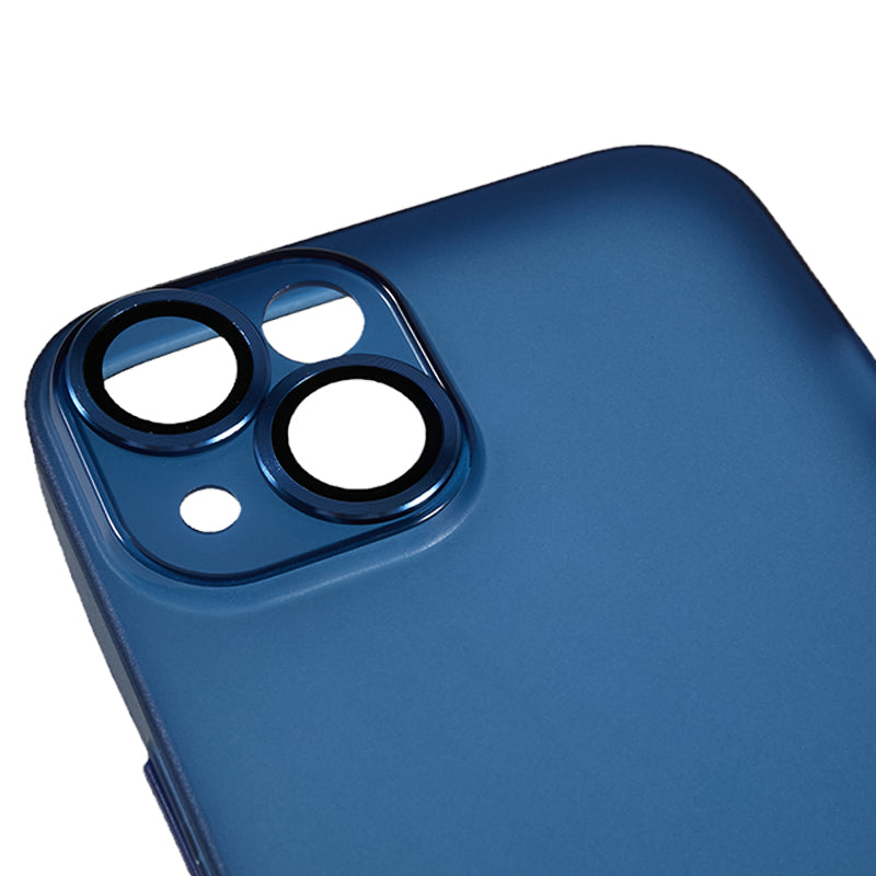 Protective Case for iPhone 13 Anti-Drop Matte TPU Phone Cover with Metal Camera Lens Frame
