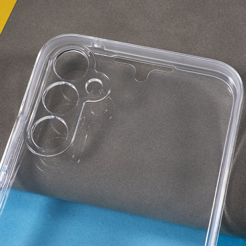 For Samsung Galaxy A34 5G TPU Frame + Acrylic Back + PET Front Cover Clear Phone Case Full Protection Cover