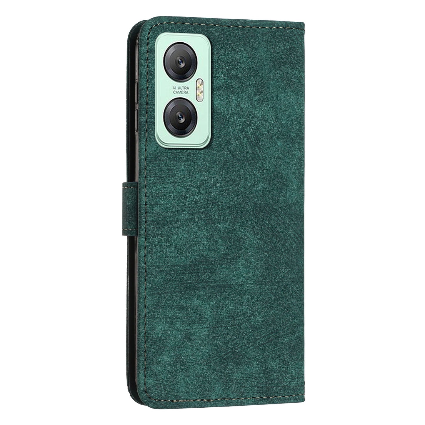 For Infinix Hot 20 5G Lines Imprinted Phone Case Leather Stand Skin-touch Wallet Cover