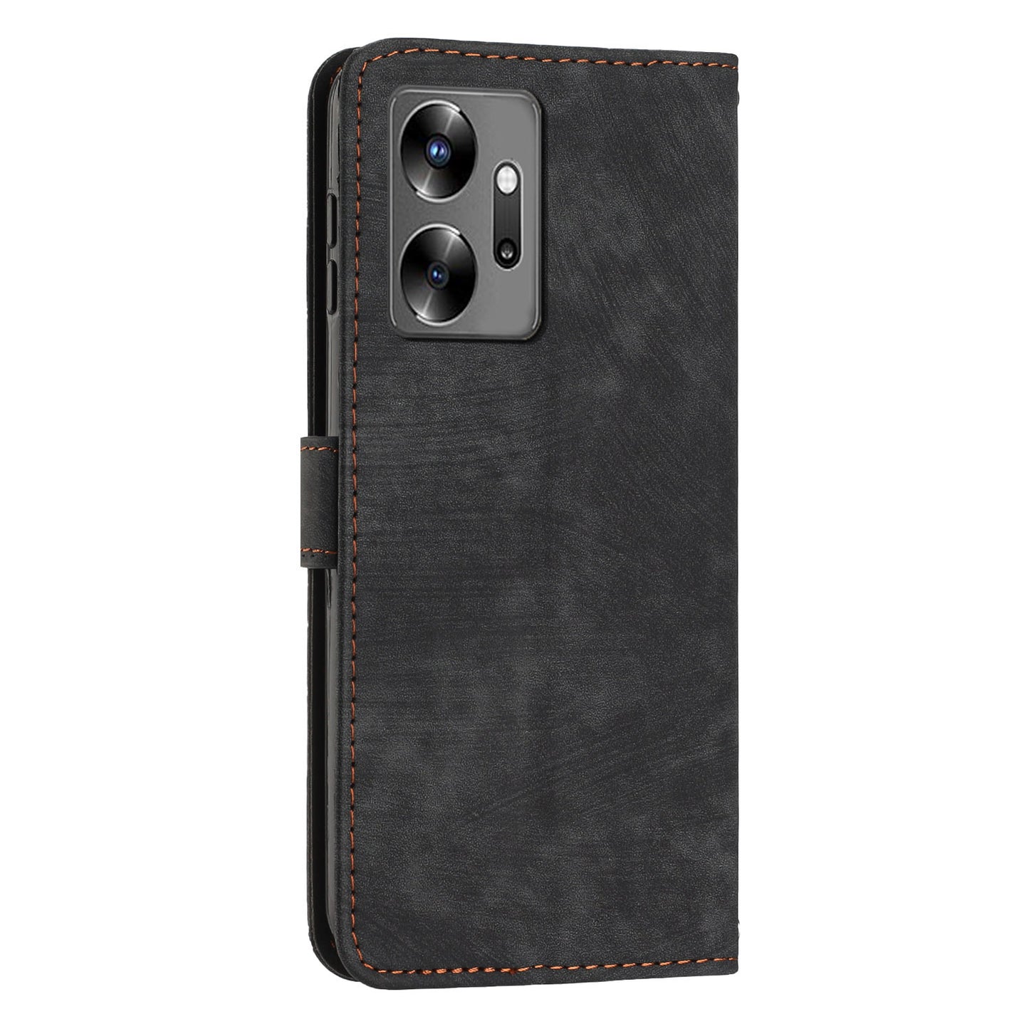 For Infinix Zero 20 4G Leather Phone Stand Case Skin-touch Lines Imprinted Wallet Phone Cover