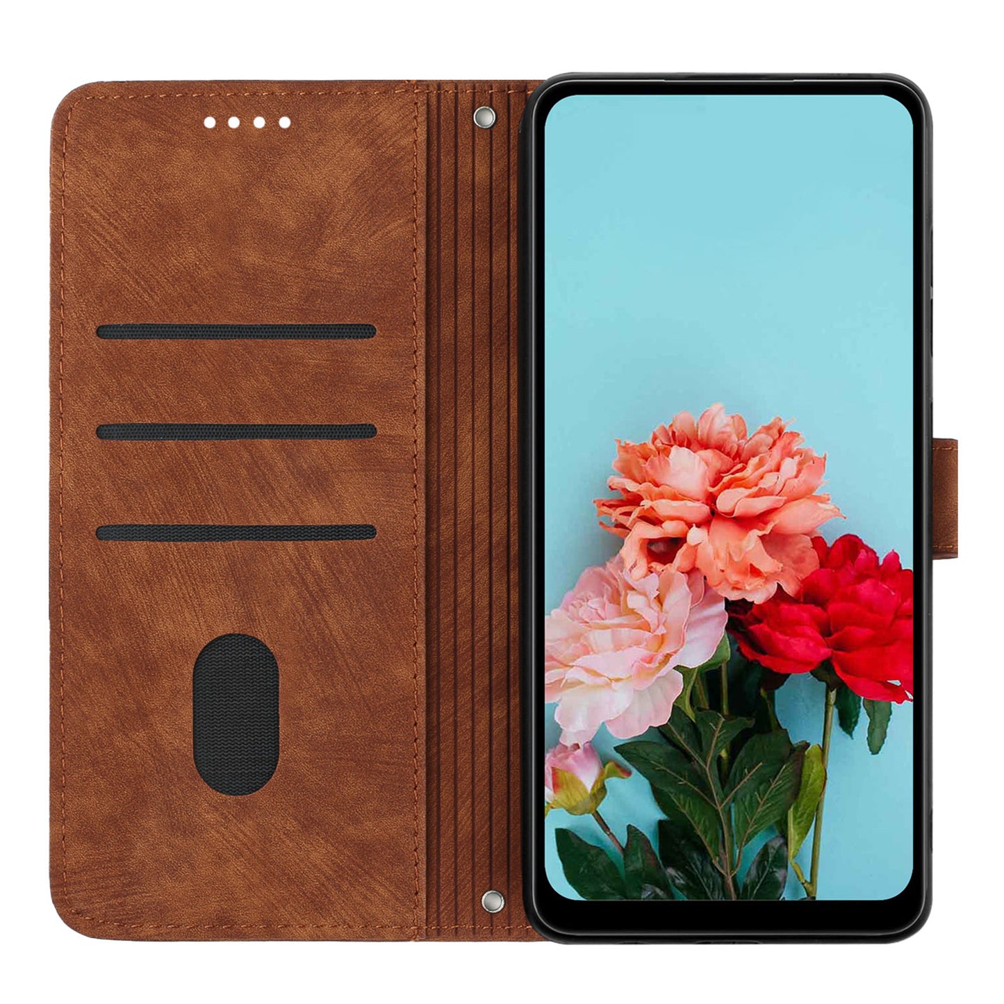 For Infinix Zero 20 4G Leather Phone Stand Case Skin-touch Lines Imprinted Wallet Phone Cover