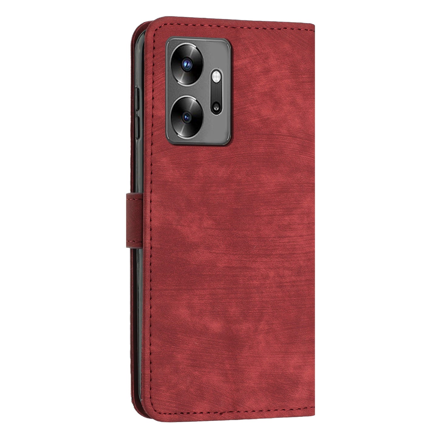 For Infinix Zero 20 4G Leather Phone Stand Case Skin-touch Lines Imprinted Wallet Phone Cover