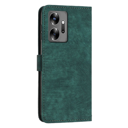 For Infinix Zero 20 4G Leather Phone Stand Case Skin-touch Lines Imprinted Wallet Phone Cover