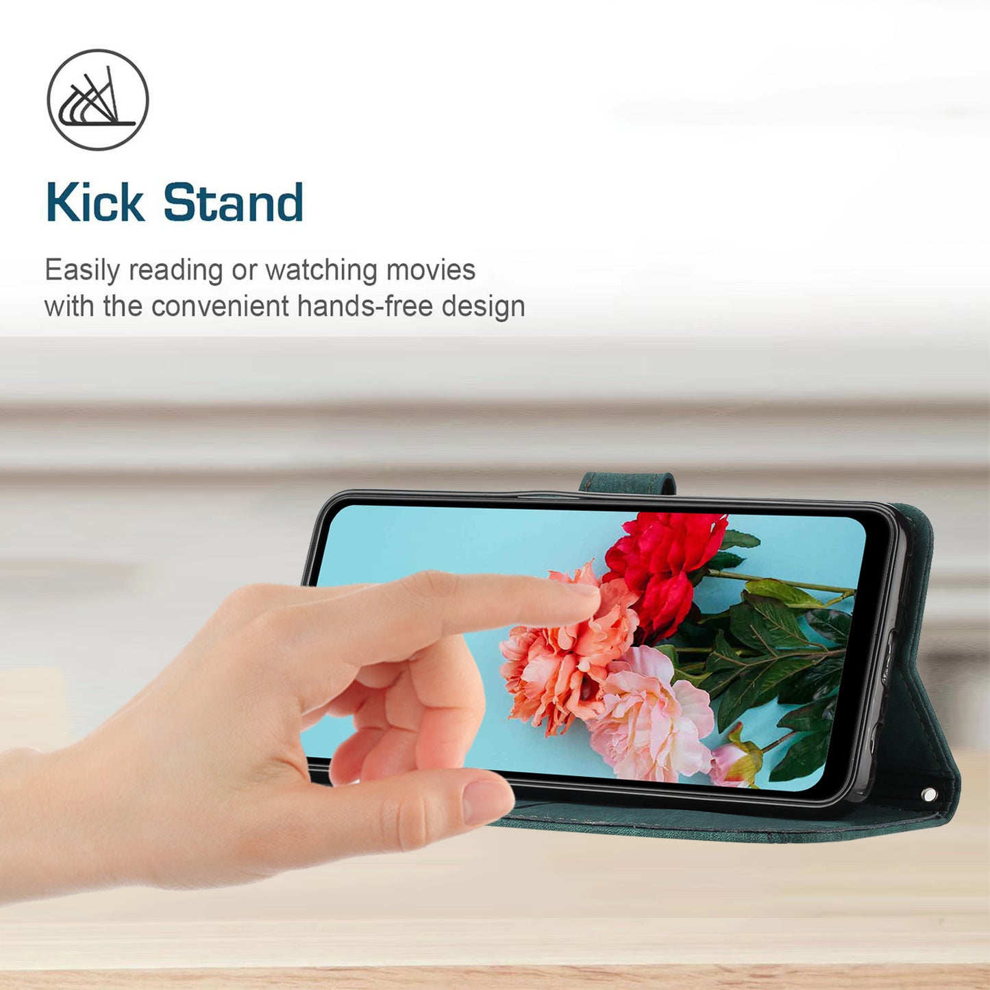 For Infinix Zero 20 4G Leather Phone Stand Case Skin-touch Lines Imprinted Wallet Phone Cover