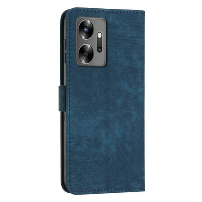 For Infinix Zero 20 4G Leather Phone Stand Case Skin-touch Lines Imprinted Wallet Phone Cover