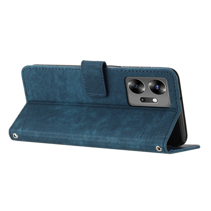 For Infinix Zero 20 4G Leather Phone Stand Case Skin-touch Lines Imprinted Wallet Phone Cover