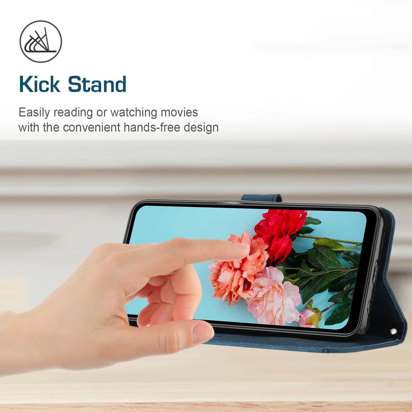 For Infinix Zero 20 4G Leather Phone Stand Case Skin-touch Lines Imprinted Wallet Phone Cover