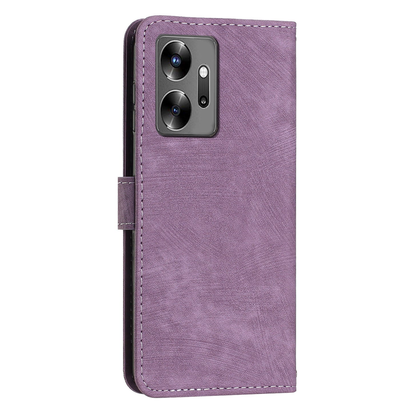 For Infinix Zero 20 4G Leather Phone Stand Case Skin-touch Lines Imprinted Wallet Phone Cover