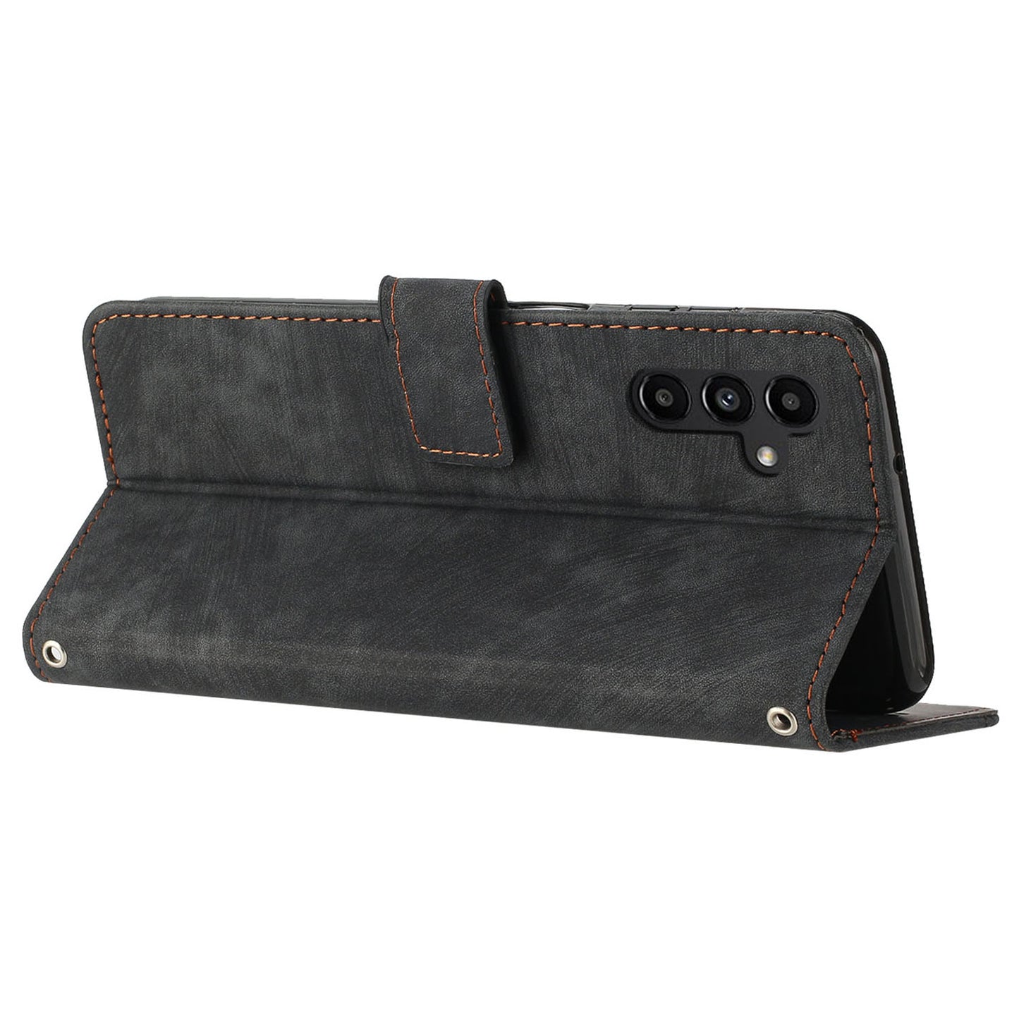 Phone Case for Samsung Galaxy A54 5G PU Leather Lines Imprinted Wallet Stand Flip Cover