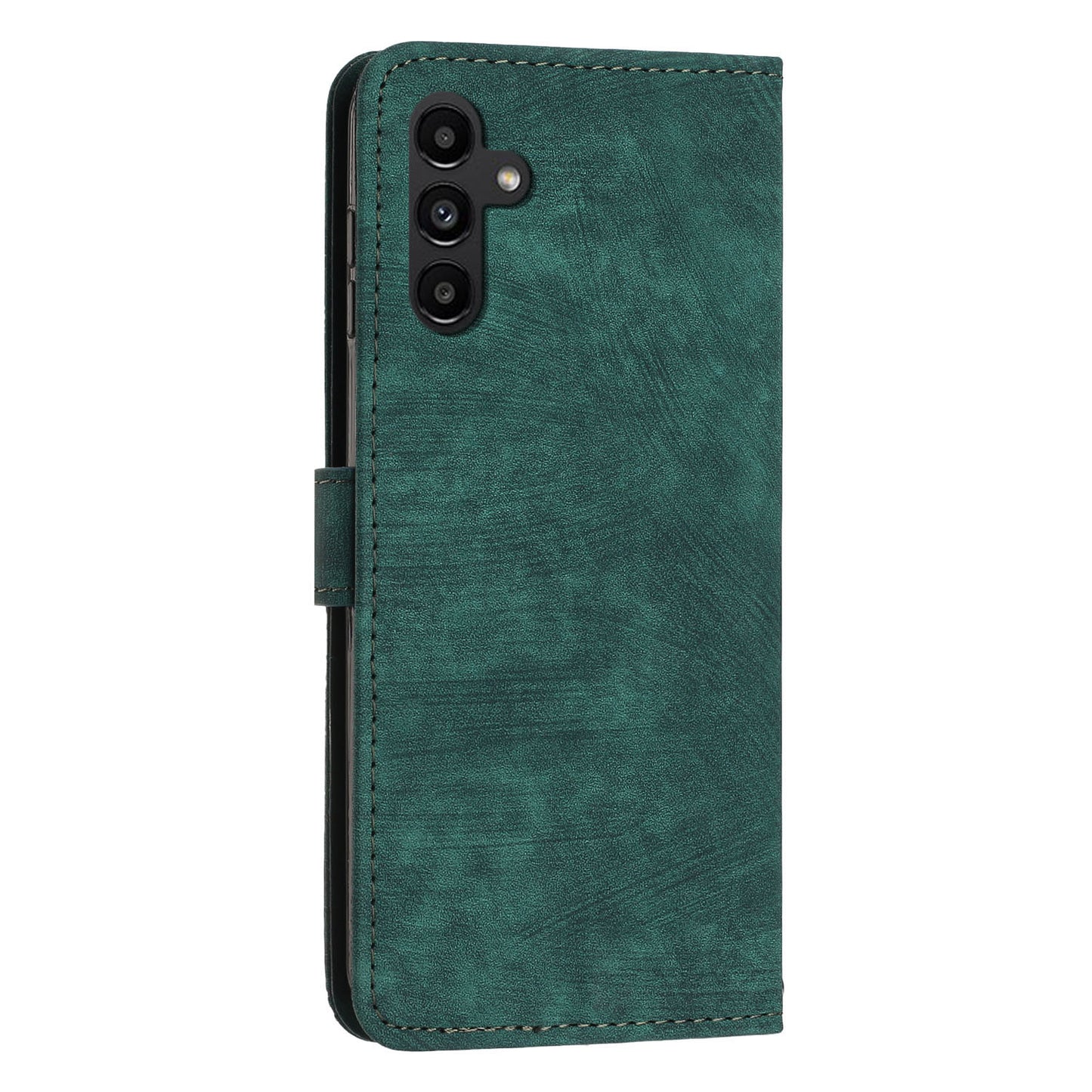 Lines Imprinted PU Leather Flip Cover for Samsung Galaxy A54 5G Skin-Touch Wallet Phone Case with Stand