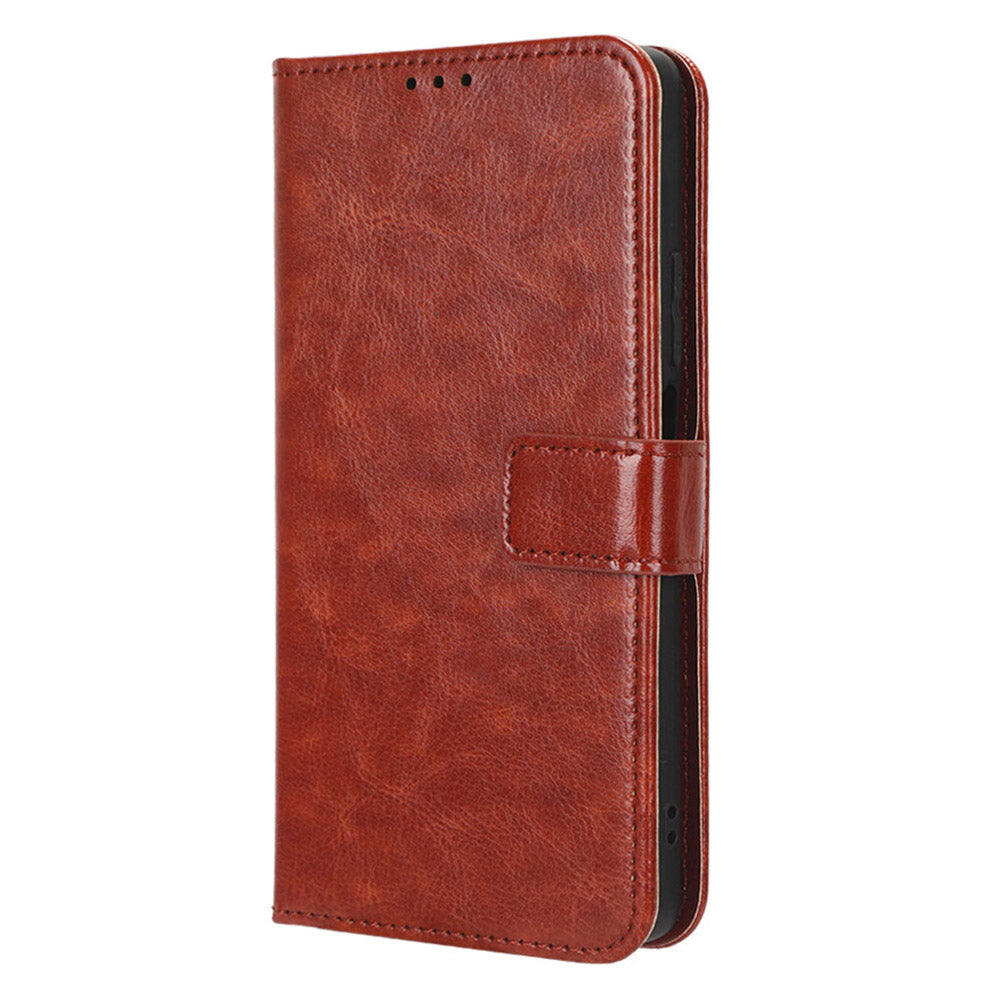 For Xiaomi Redmi Note 12 Turbo 5G / Poco F5 5G Wallet Stand Protective Phone Case Crazy Horse Texture Leather Cover