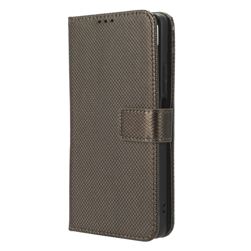 For Xiaomi Redmi Note 12 Turbo 5G / Poco F5 5G Cell Phone Case Stand Wallet Leather Diamond Texture Cover