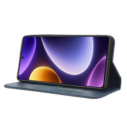 For Xiaomi Redmi Note 12 Turbo 5G / Poco F5 5G PU Leather Phone Wallet Case Foldable Stand Retro Cell Phone Cover