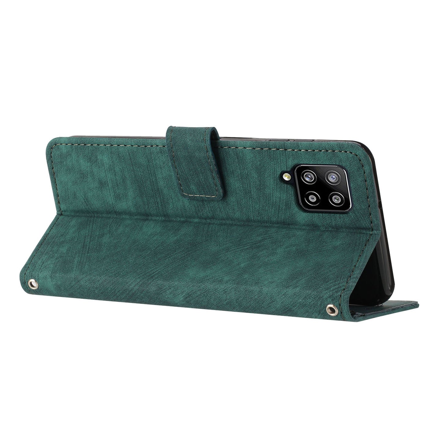 For Samsung Galaxy A22 4G (EU Version) / M32 (India Version) / M32 (Global Version) 4G / F22 / M22 Case PU Leather Phone Cover