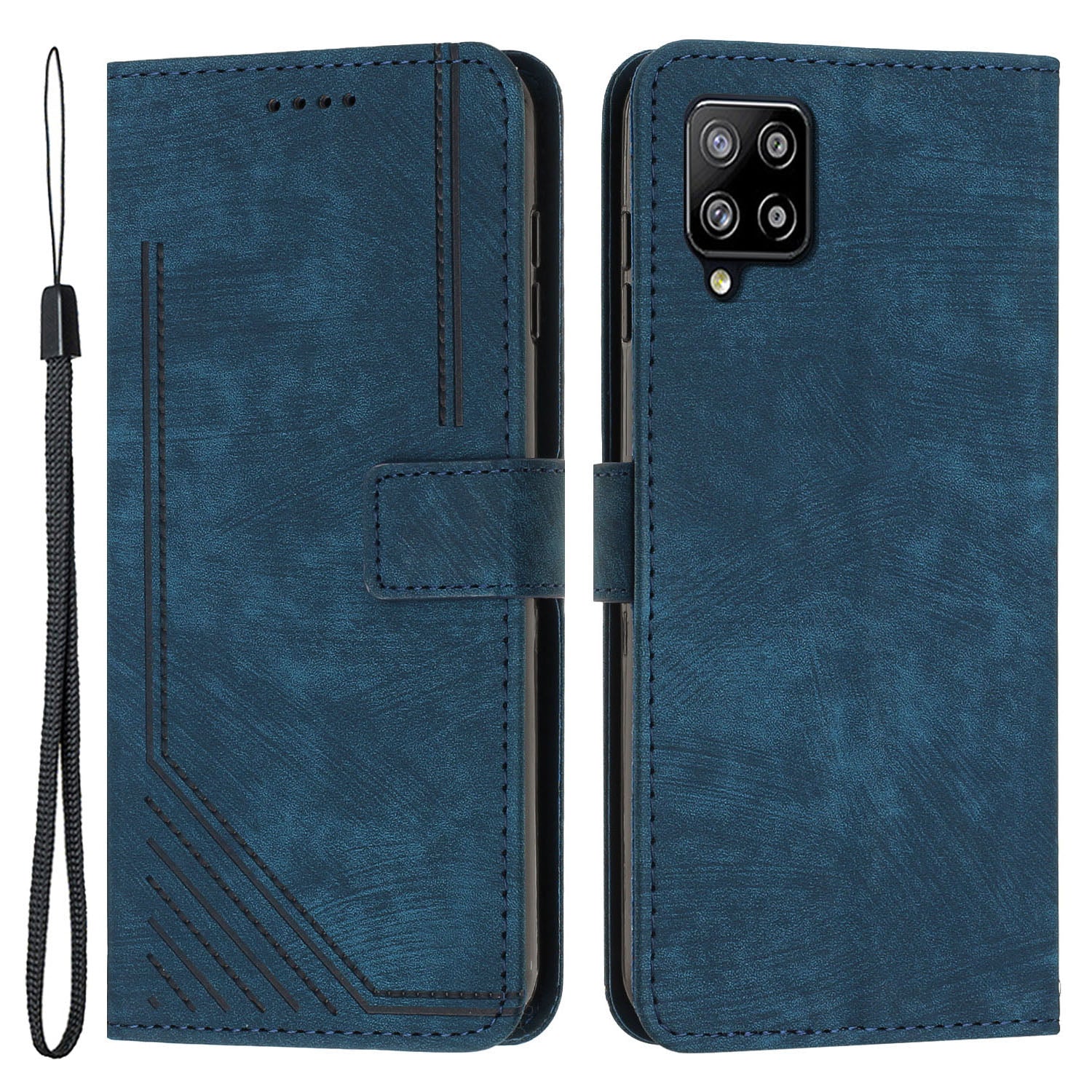 For Samsung Galaxy A22 4G (EU Version) / M32 (India Version) / M32 (Global Version) 4G / F22 / M22 Case PU Leather Phone Cover