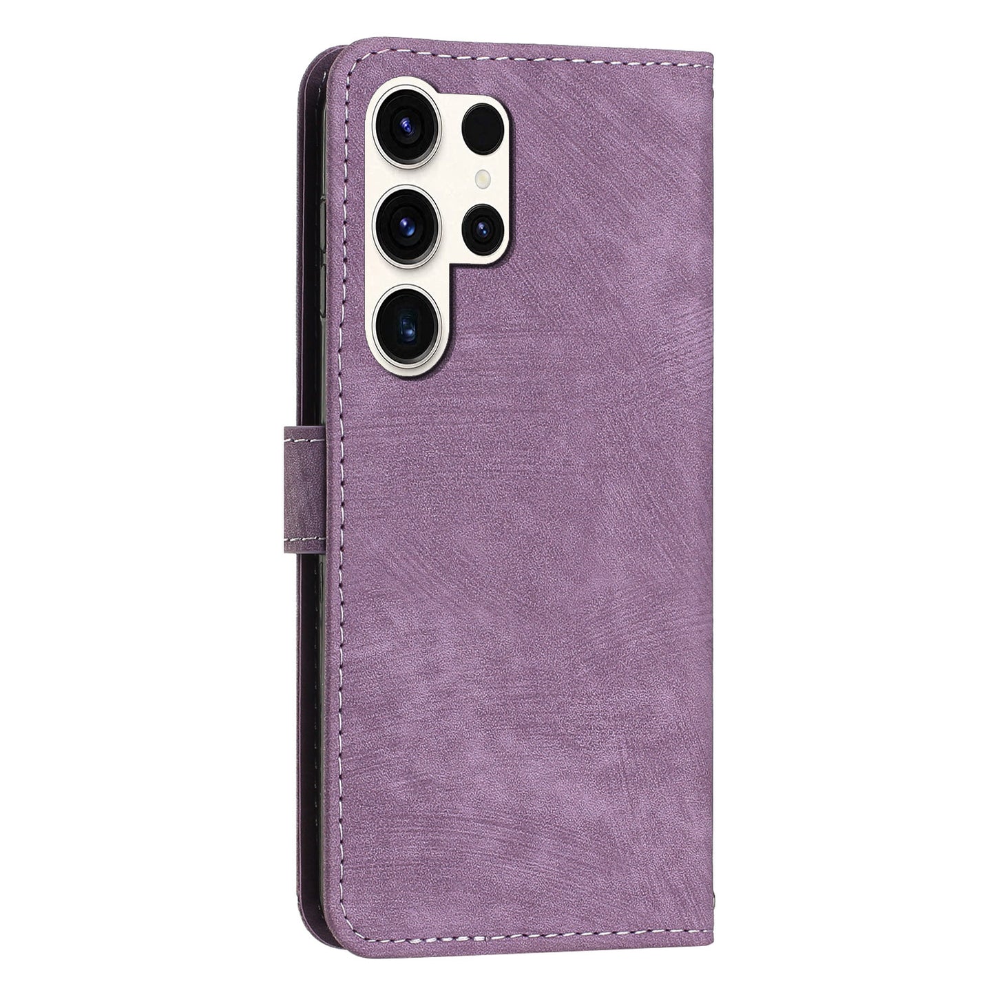 For Samsung Galaxy S23 Ultra Protective Wallet Case Skin-Touch Lines Imprinted PU Leather Phone Cover