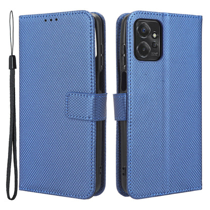 For Motorola Moto G Power 5G Stand Wallet Leather Phone Case Diamond Texture Smartphone Cover