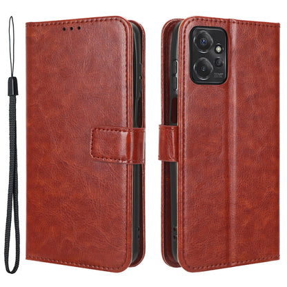 For Motorola Moto G Power 5G PU Leather Wallet Phone Case Crazy Horse Texture Stand Cover