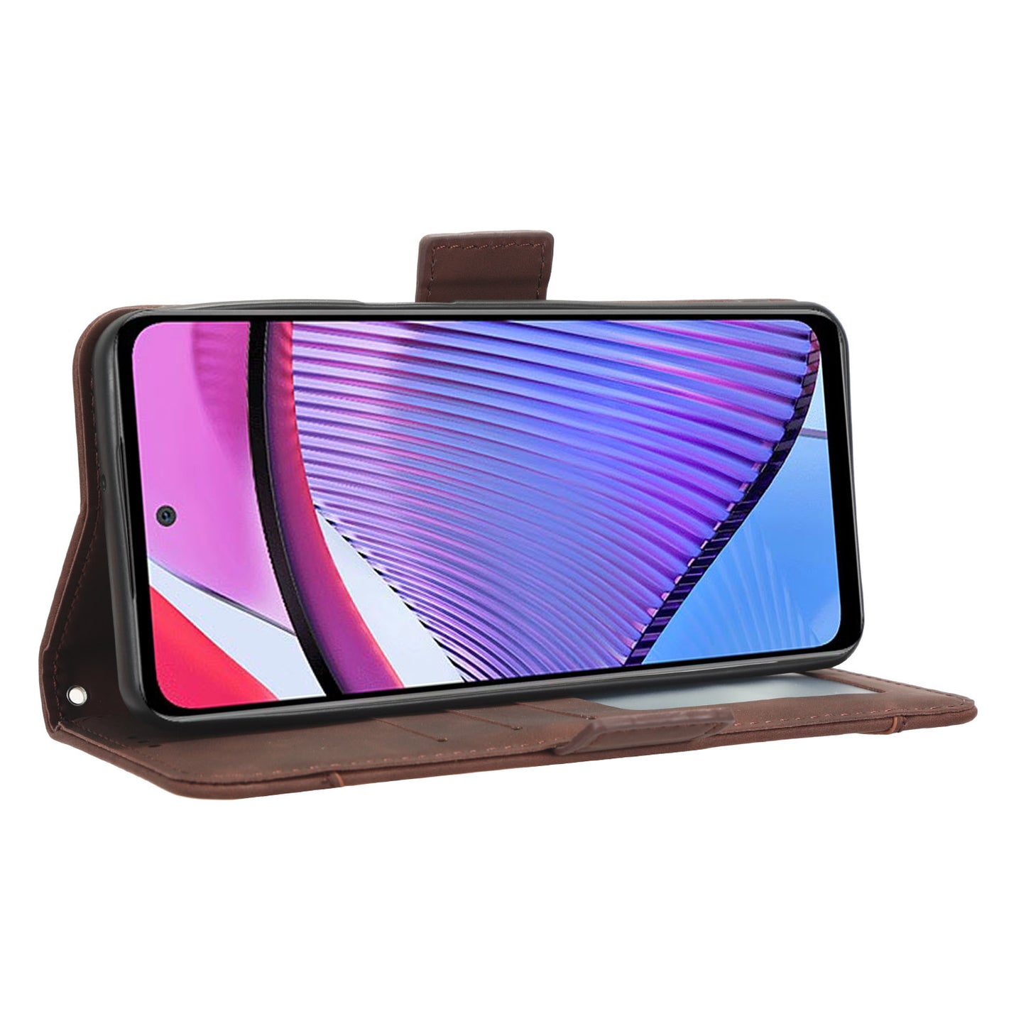 Multiple Card Slots Phone Case for Motorola Moto G Power 5G , PU Leather Stand Wallet Cover