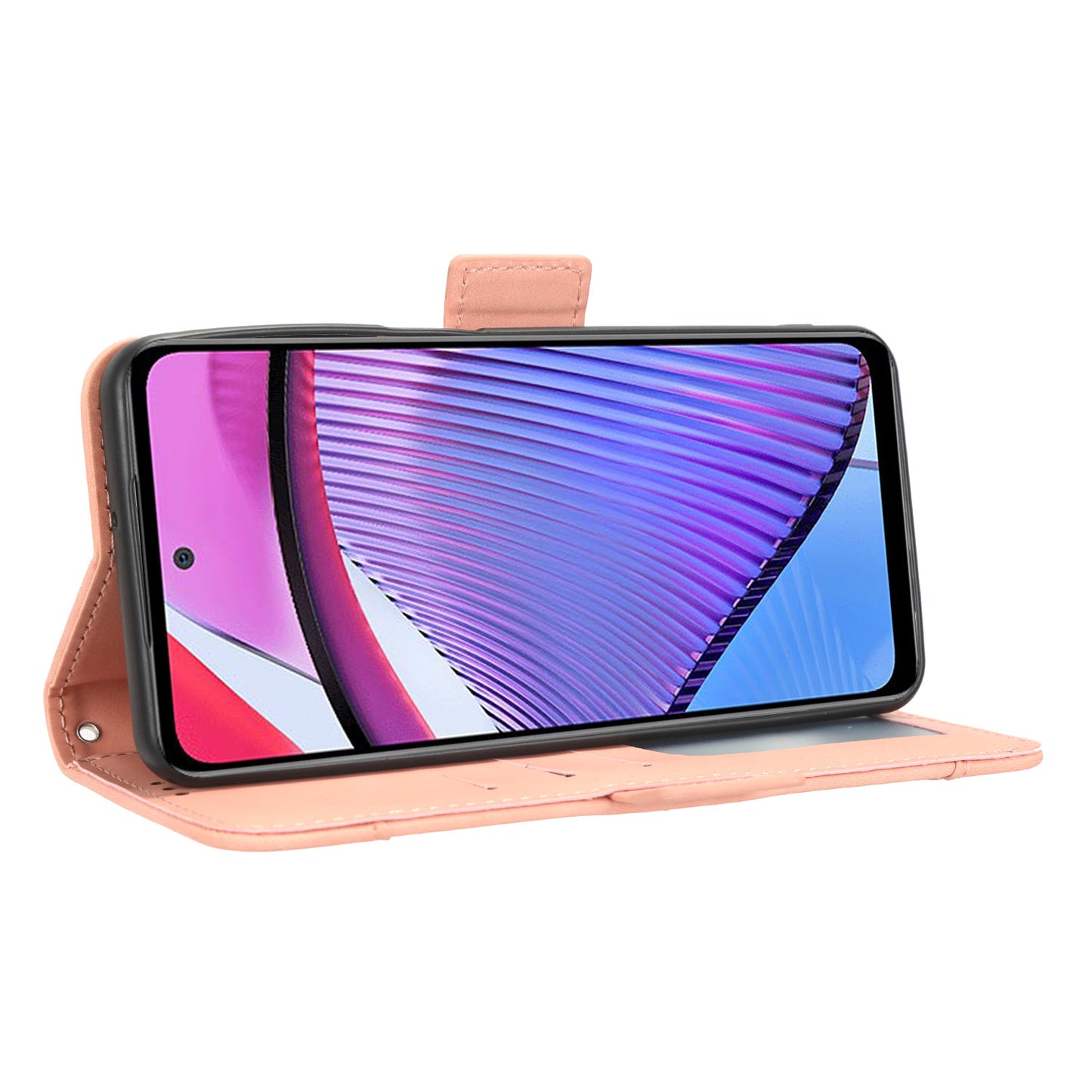 Multiple Card Slots Phone Case for Motorola Moto G Power 5G , PU Leather Stand Wallet Cover