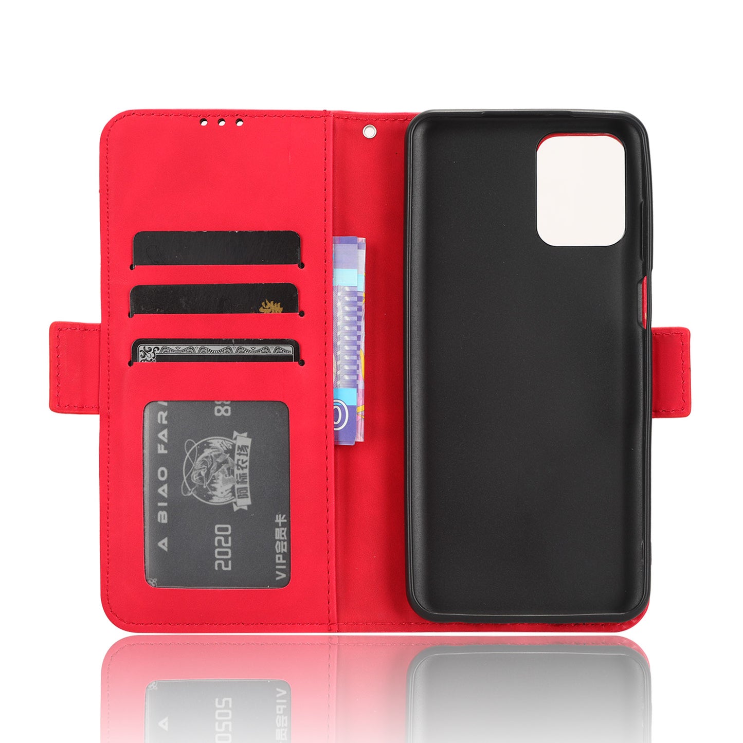 Multiple Card Slots Phone Case for Motorola Moto G Power 5G , PU Leather Stand Wallet Cover