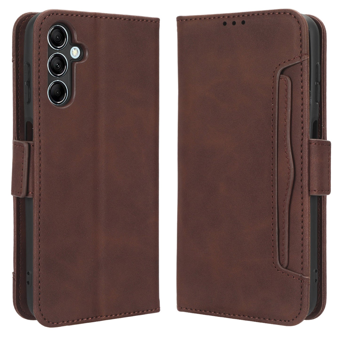 Wallet PU Leather Case for Samsung Galaxy M14 5G , Multiple Card Slots Phone Stand Cover