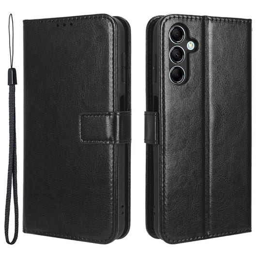 For Samsung Galaxy M14 5G Shockproof Leather Phone Case Wallet Crazy Horse Texture Phone Stand Cover