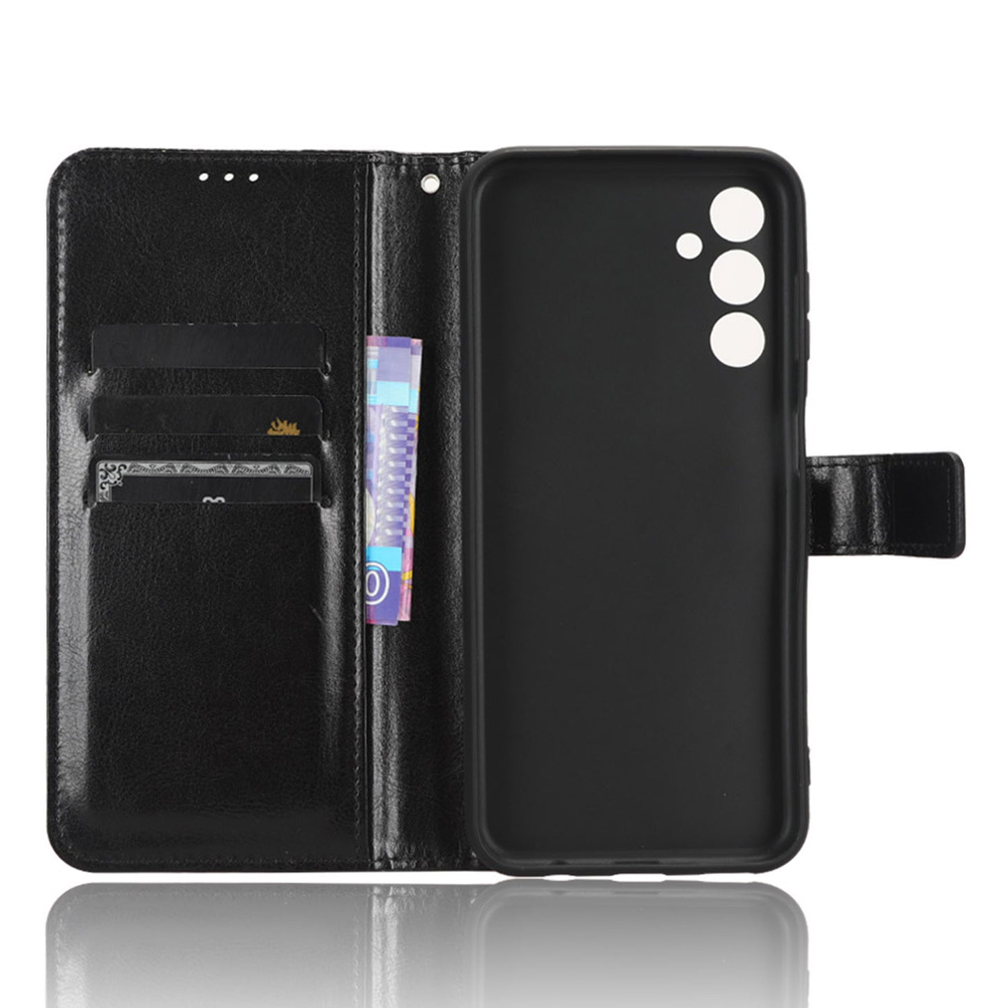 For Samsung Galaxy M14 5G Shockproof Leather Phone Case Wallet Crazy Horse Texture Phone Stand Cover