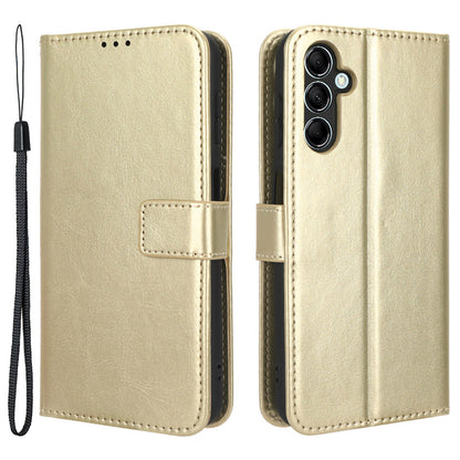 For Samsung Galaxy M14 5G Shockproof Leather Phone Case Wallet Crazy Horse Texture Phone Stand Cover