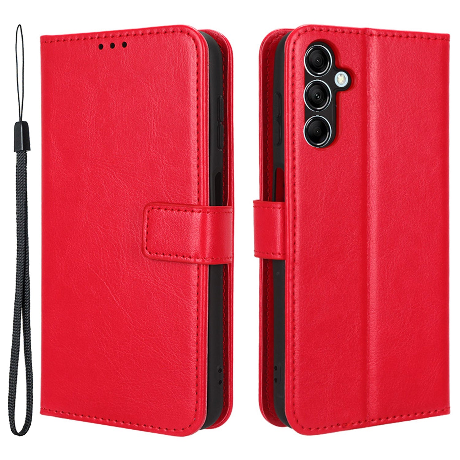 For Samsung Galaxy M14 5G Shockproof Leather Phone Case Wallet Crazy Horse Texture Phone Stand Cover