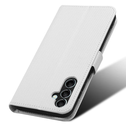 For Samsung Galaxy M14 5G Phone Leather Case Diamond Texture Stand Wallet Cell Phone Cover