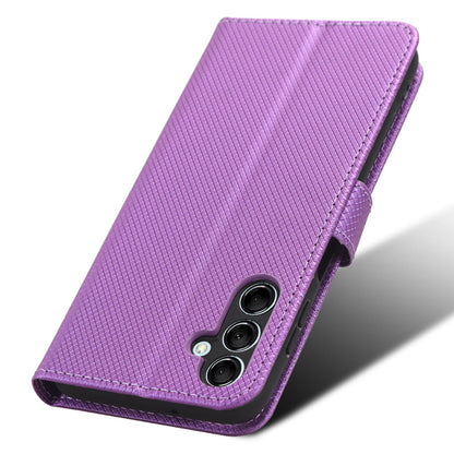 For Samsung Galaxy M14 5G Phone Leather Case Diamond Texture Stand Wallet Cell Phone Cover