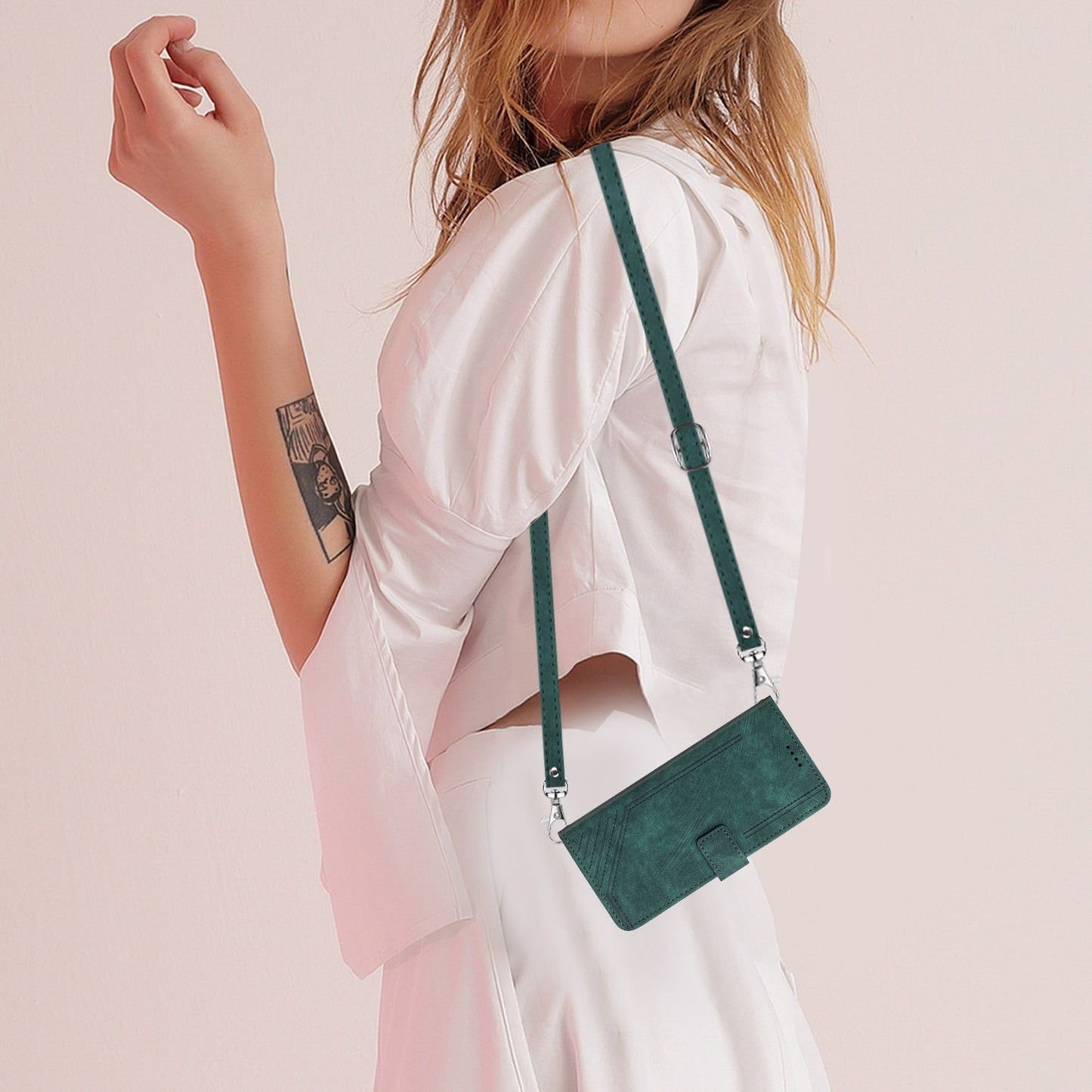 For Xiaomi 13 Lite / Civi 2 5G Wallet Case Skin-touch PU Leather Lines Imprinted Stand Flip Phone Cover