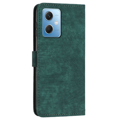 Leather Phone Case for Xiaomi Redmi Note 12 5G (China) / (India) / (Global) / Poco X5 5G , Stand Lines Imprinted Wallet Flip Cover