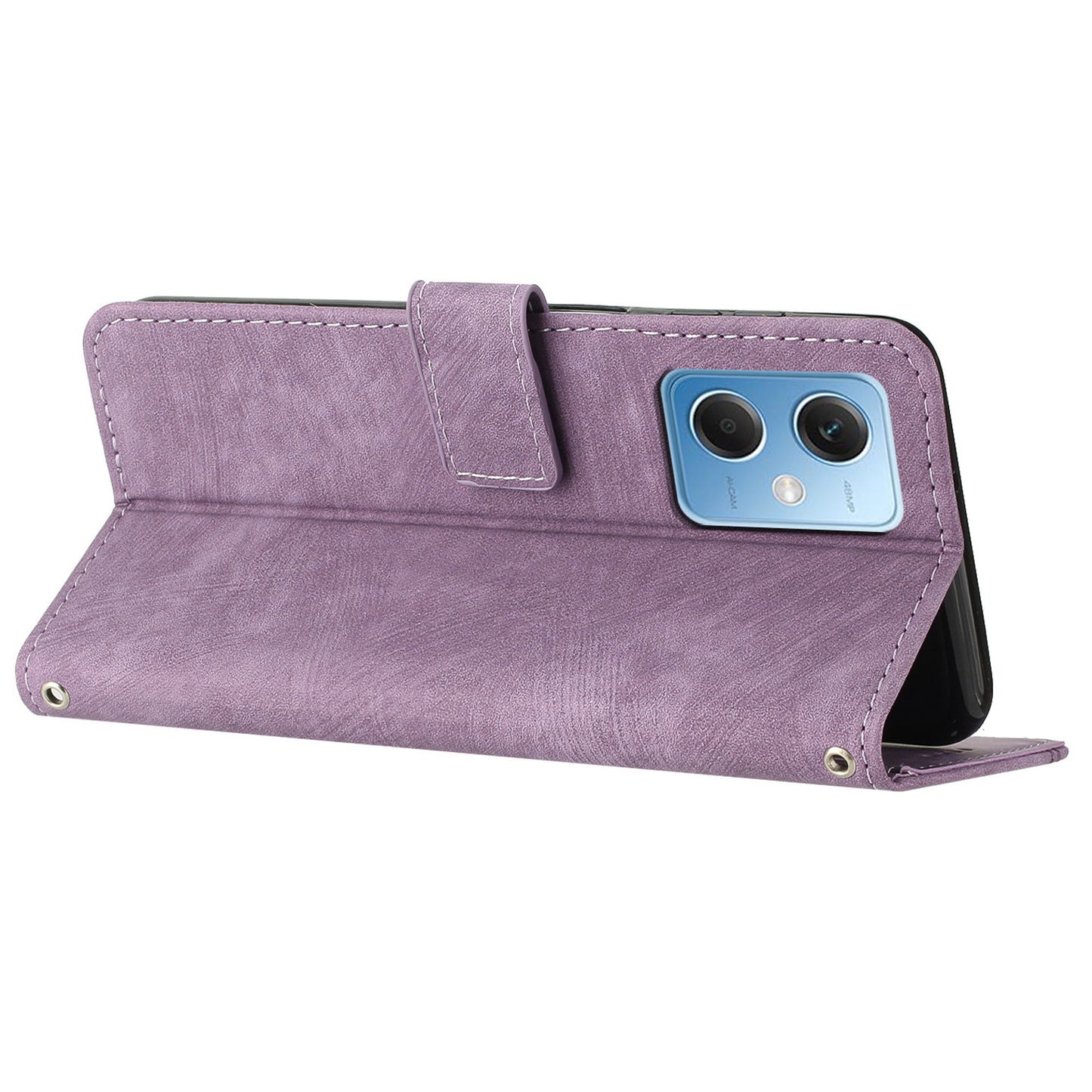 Leather Phone Case for Xiaomi Redmi Note 12 5G (China) / (India) / (Global) / Poco X5 5G , Stand Lines Imprinted Wallet Flip Cover