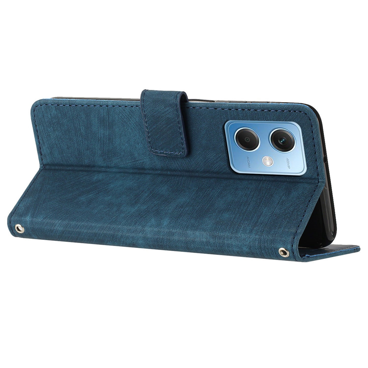 Leather Phone Case for Xiaomi Redmi Note 12 5G (China) / (India) / (Global) / Poco X5 5G , Stand Lines Imprinted Wallet Flip Cover