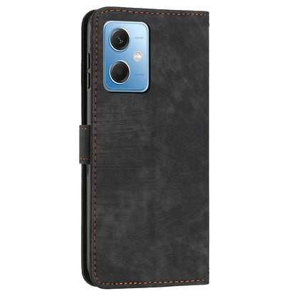 Leather Phone Case for Xiaomi Redmi Note 12 5G (China) / (India) / (Global) / Poco X5 5G , Stand Lines Imprinted Wallet Flip Cover