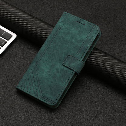 For Xiaomi Poco M4 5G / M5 4G Leather Wallet Anti-drop Cover Skin-touch Lines Imprinted Flip Stand Phone Case