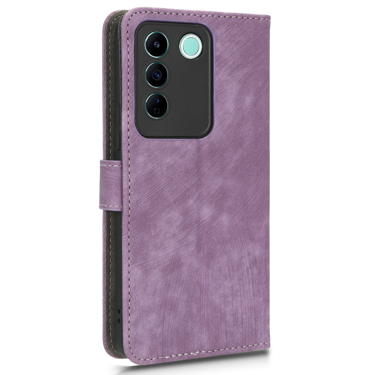 For vivo S16e 5G / V27e 4G PU Leather Phone Case Stand RFID Blocking Flip Wallet Cover with Strap