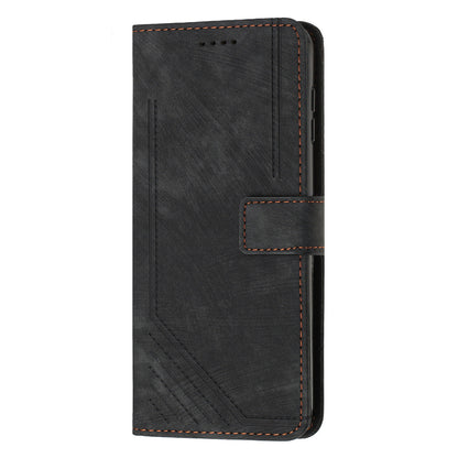 For Xiaomi Poco C31 / Redmi 10A / 9C / 9C NFC Lines Imprint Phone Case Leather Wallet Stand Drop-proof Cover