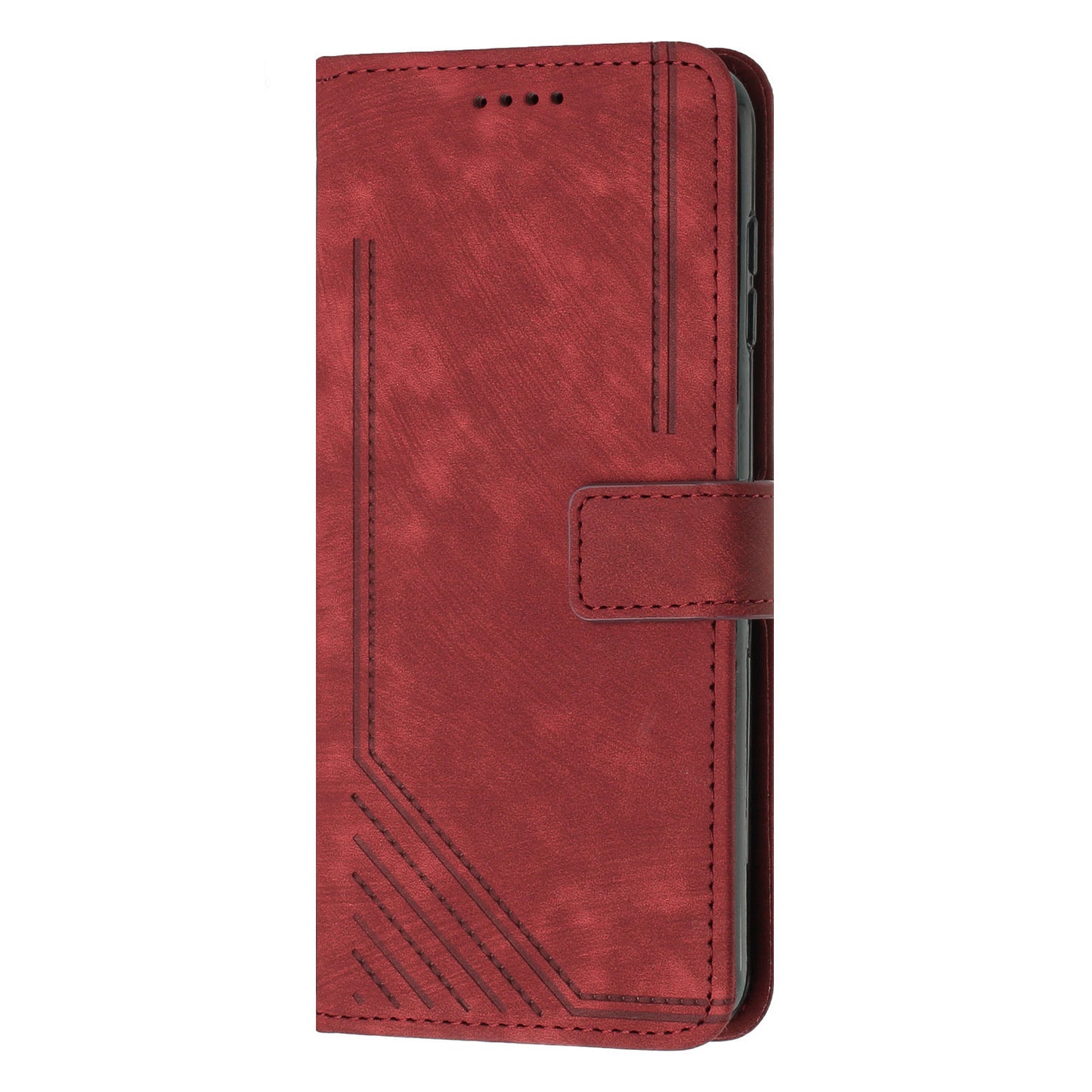 For Xiaomi Poco C31 / Redmi 10A / 9C / 9C NFC Lines Imprint Phone Case Leather Wallet Stand Drop-proof Cover