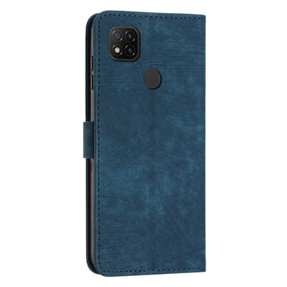 For Xiaomi Poco C31 / Redmi 10A / 9C / 9C NFC Lines Imprint Phone Case Leather Wallet Stand Drop-proof Cover