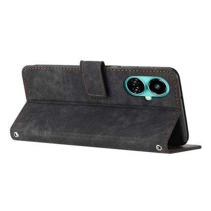 For Tecno Camon 19 4G / 19 Pro 4G / 19 Pro 5G Leather Phone Cover Stand Skin-touch Lines Imprinted Wallet Case