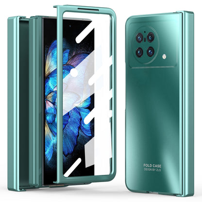 For vivo X Fold Hard PC Phone Case Anti-Drop Phone Shell Cover with Screen Protector