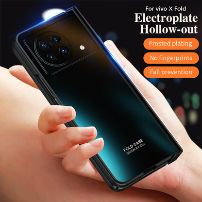 For vivo X Fold Hard PC Phone Case Anti-Drop Phone Shell Cover with Screen Protector