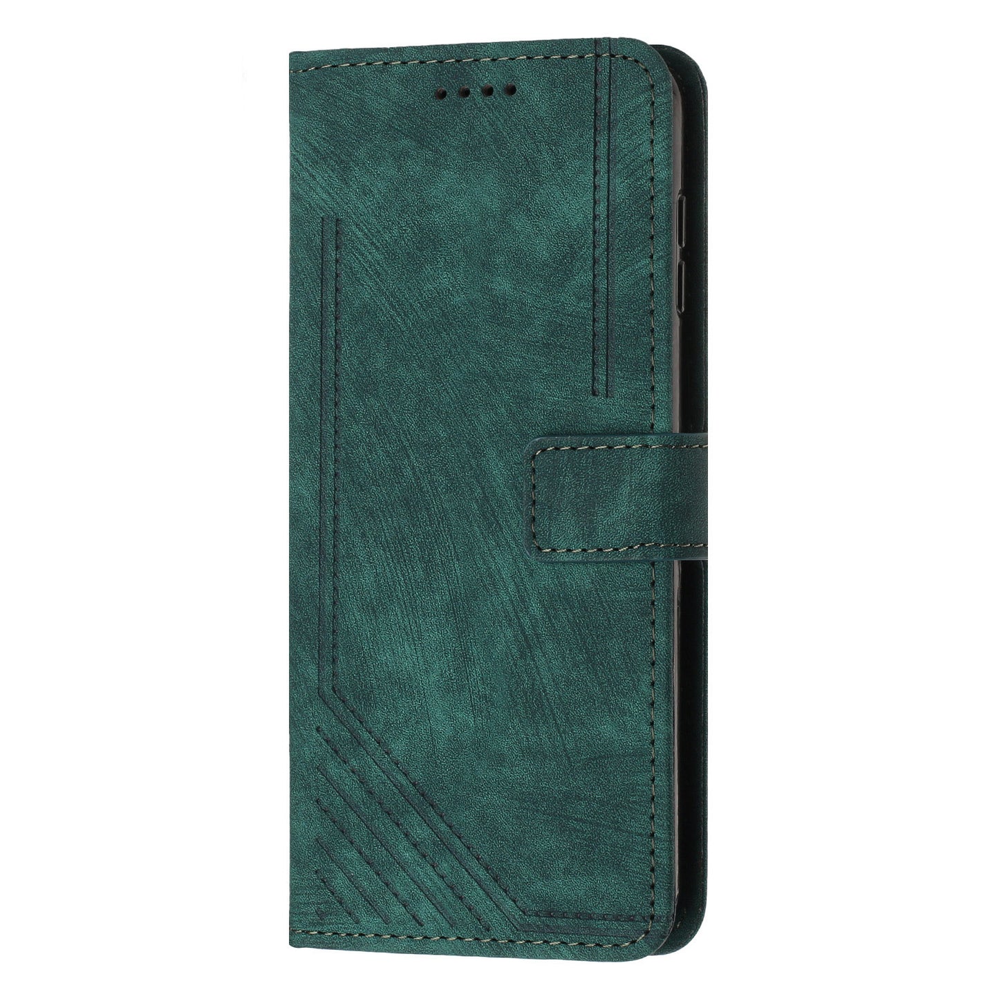 For Xiaomi Redmi A1+ 4G / A2+ 4G / Poco C50 4G Drop-proof Lines Imprint Phone Case Leather Wallet Stand Cover