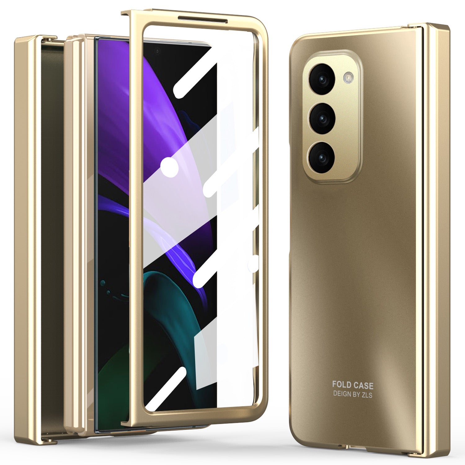 Hard PC Phone Case for Samsung Galaxy Z Fold2 5G Anti-Drop Protective Phone Shell Cover with Screen Film