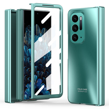 Hard PC Phone Case for Oppo Find N Shockproof Protective Phone Shell Cover with Screen Film